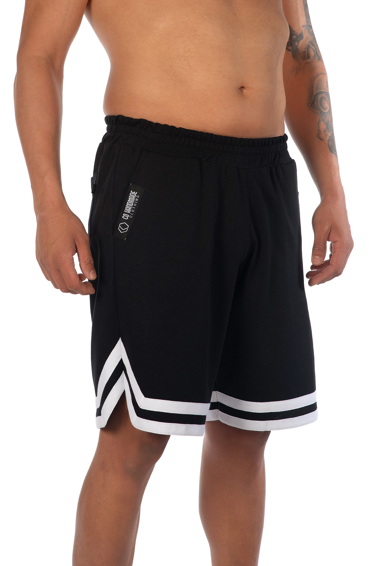 Sample Purple, White, & Grey Skinny Stripe Shorts