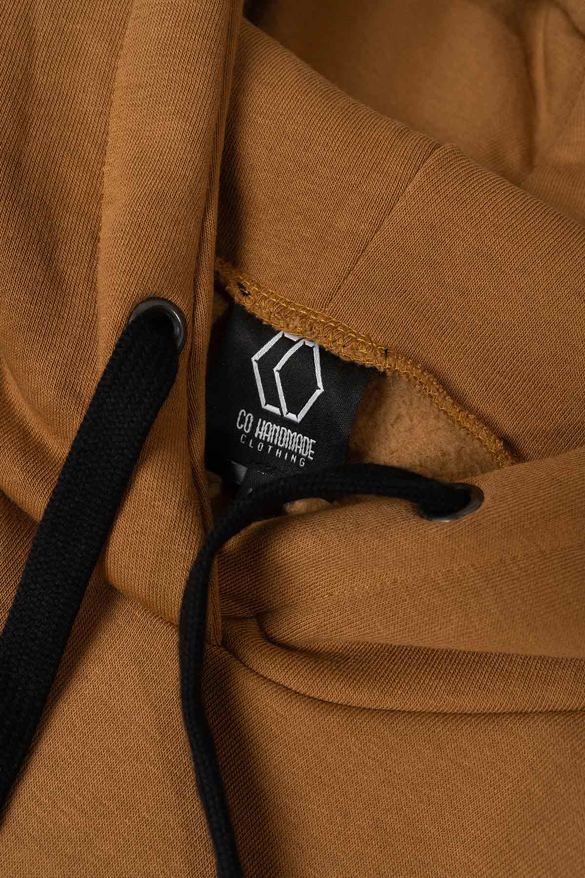 Φούτερ μπλούζα κάμελ με τσέπες